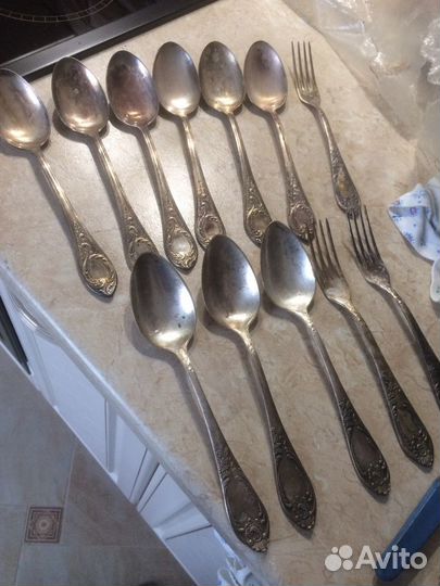Ложка и вилка мельхиор цена за штуку