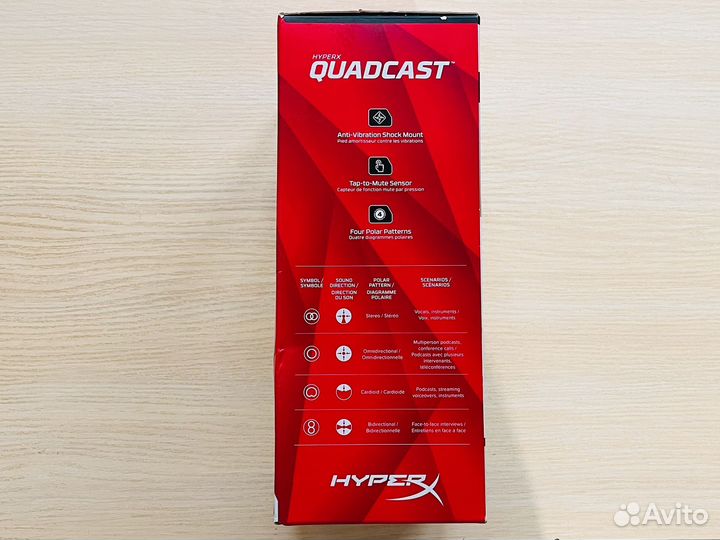 Игровой Микрофон HyperX QuadCast Black/Red