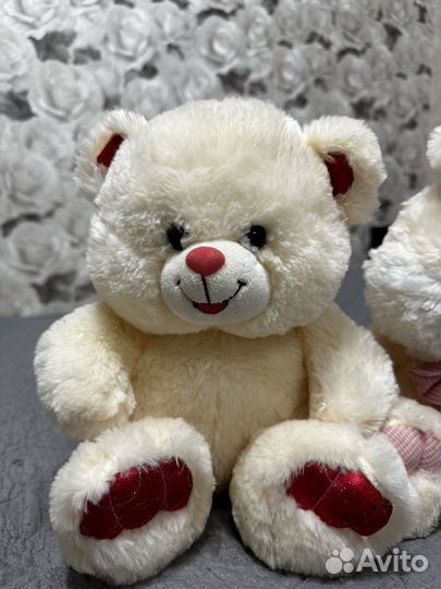 Игрушки детские мягкие / игрушка медведь и зайка