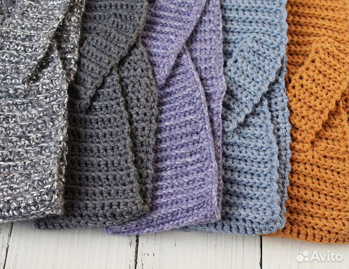 Повязка на голову вязаная