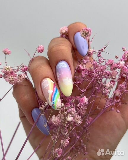 Маникюр наращивание ногтей