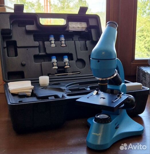 Микроскоп Levenhuk Rainbow 50L Azure\Лазурь