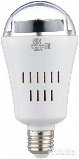 Лампа светодиодная REV Disco RGB, E27, A60, 4Вт