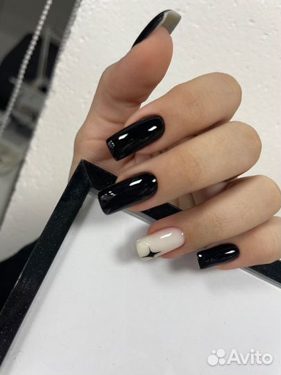 Маникюр наращивание ногтей