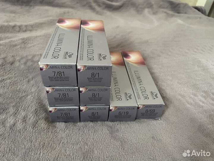 Краска для волос wella осталось 2 шт : 8/1 ; 6/19