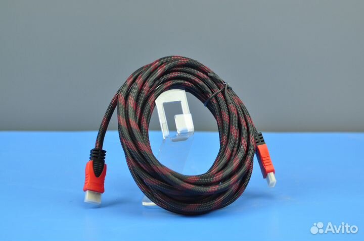 Кабель hdmi - hdmi 5 m gold V1.4 в оплетке, с филь
