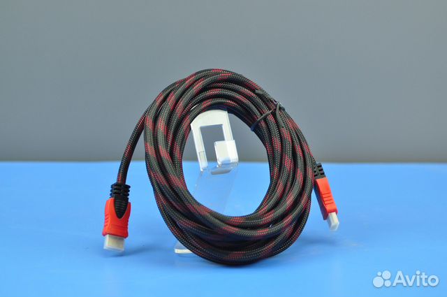 Кабель hdmi - hdmi 5 m gold V1.4 в оплетке, с филь