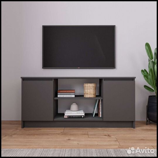 Тумба под тв белая, графит