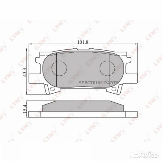 Колодки тормозные дисковые зад lynxauto BD7534
