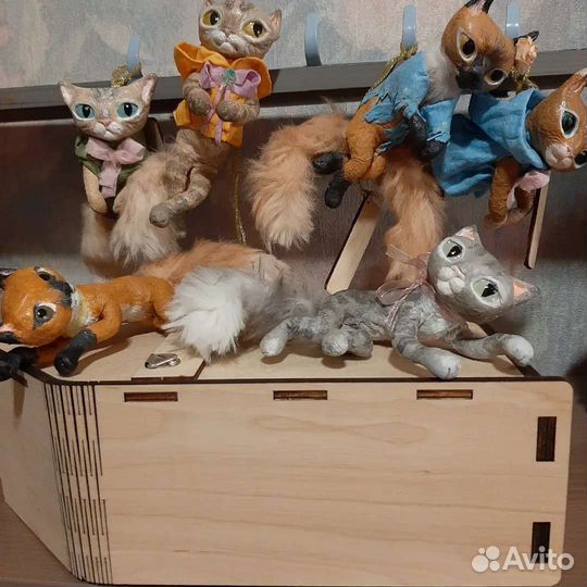 Игрушки ватные с подвесом на ёлку