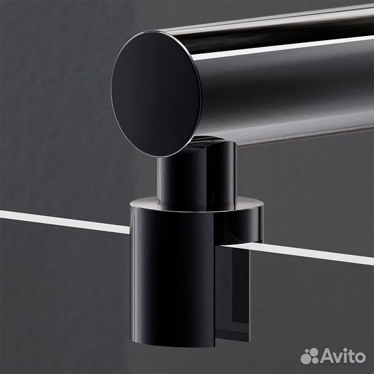 Душевая перегородка 120x195 прозр. стекло мат хро