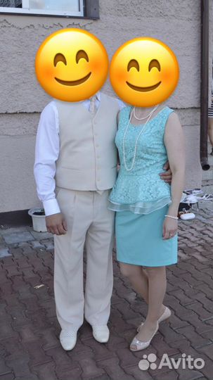 Платье вечернее на выпускной мятное 46