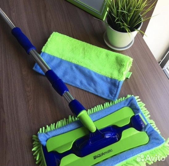 Швабра aquamatic mop с двумя насадками