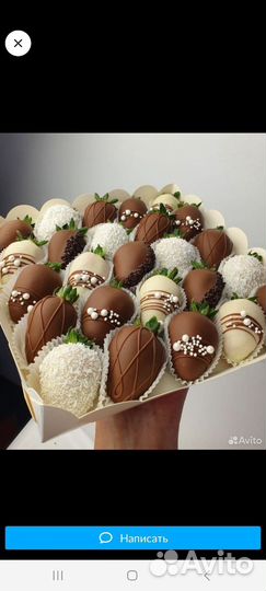 Клубника в шоколаде, съедобные букеты