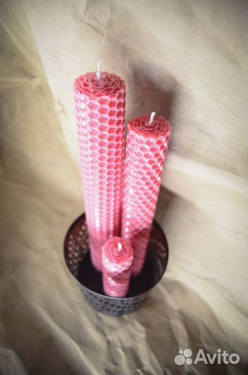 Свеча из вощины Свеча романтическая