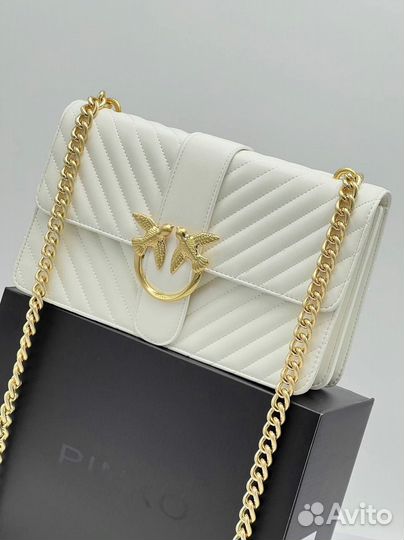 Сумка Pinko icon quilt, натуральная кожа, премиум