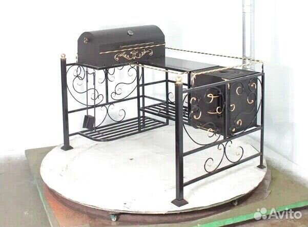 Мангал с печкой под казан