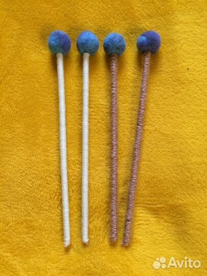 Палочки для глюкофона (Шерстянной шарик)