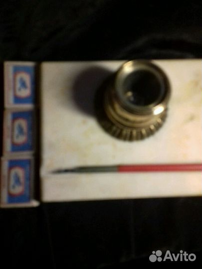 Чернильный прибор латунь, бронза, мрамор СССР