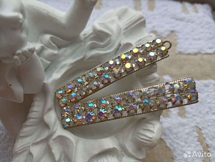 Винтажные заколки для волос Стекло