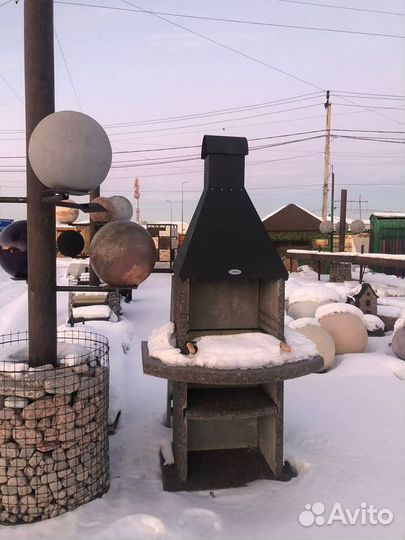 Мангальный комплекс Барбекю с печью для казана