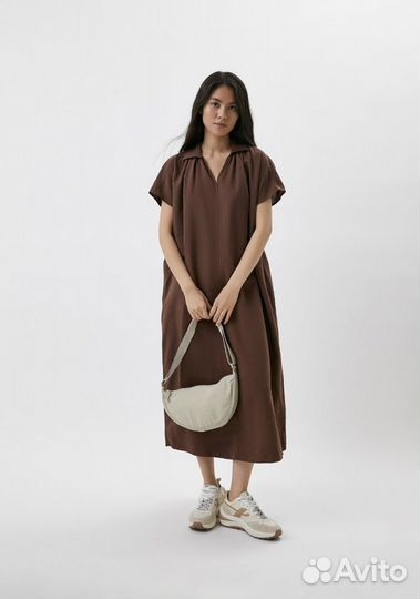 Платье Uniqlo, новое, цвет Шоколад, р.L-XL/48-50