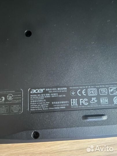 Игровой ноутбук Аcer nitro 5 an515-54