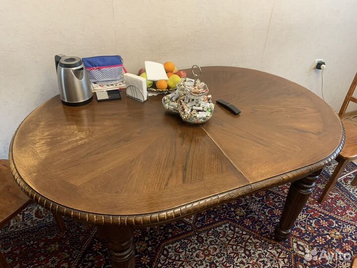Стол обеденный раздвижной деревянный