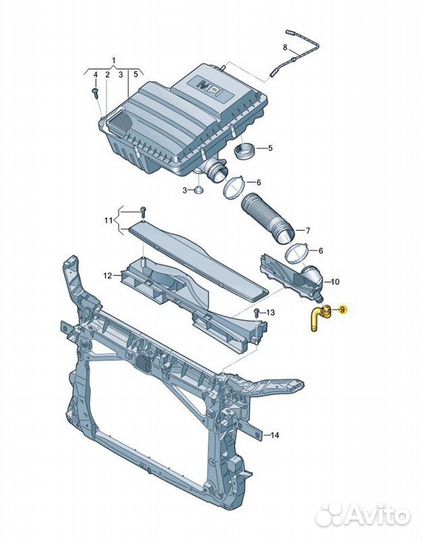 Патрубок Skoda Octavia cwva 2017