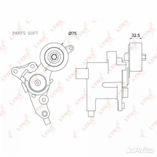 Lynxauto PT3228 Натяжитель поликлинового ремня