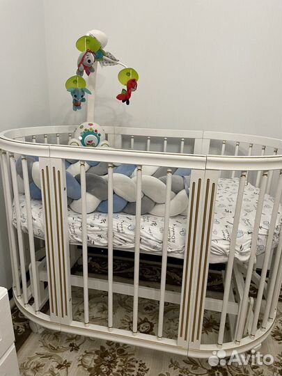 Кроватка трансформер с маятником 7 в 1