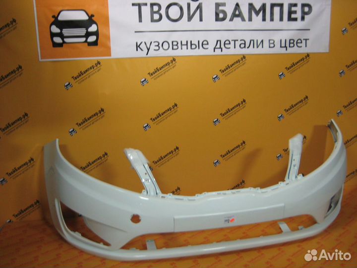 Бампер передний Kia Rio в цвет (любой) Белый