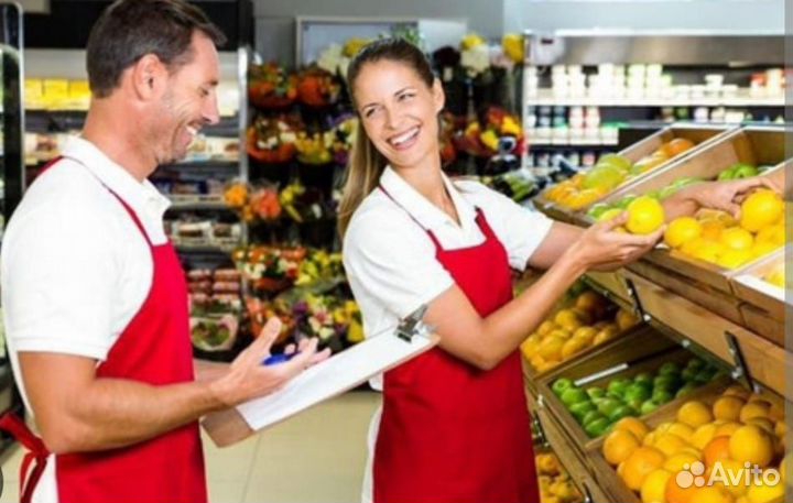 Продавец кассир в продуктовый магазин