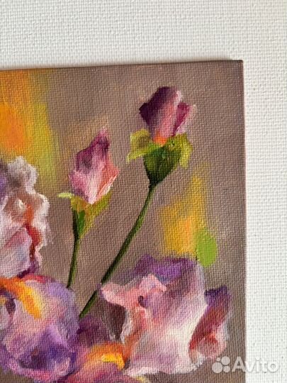 Ирисы. Картина маслом