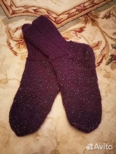 Носки ручной вязки шерстяные
