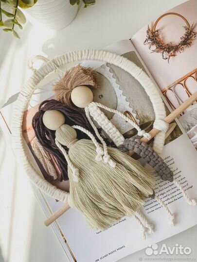 Макраме панно Семья