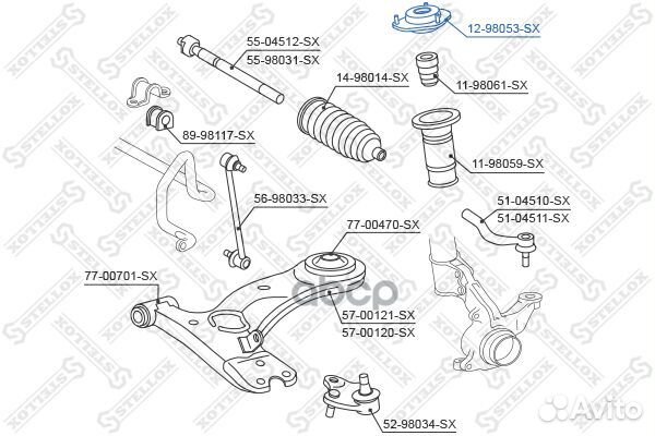 Опора амортизатора переднего Toyota RAV 4 1.8V