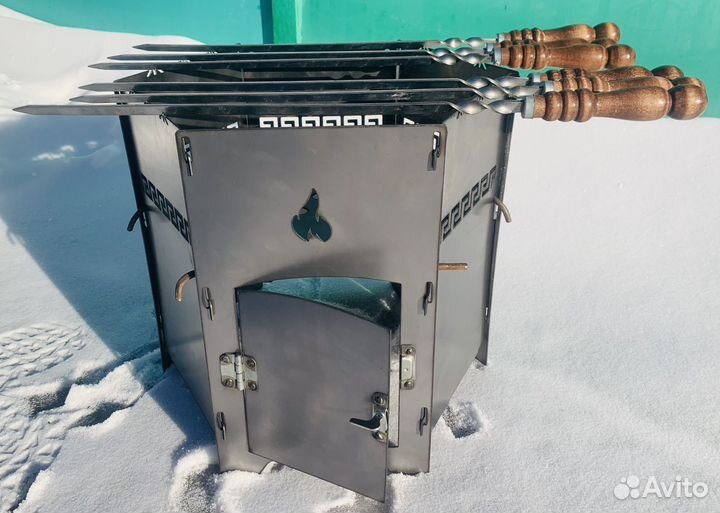 Печь под казан 2 мм с дверцей