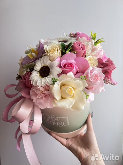 Букеты из мыльных роз