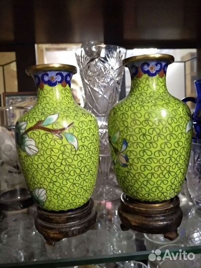 Ваза клуазоне. Старый Китай