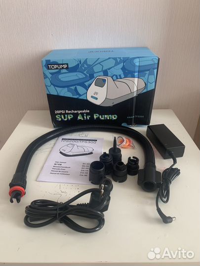 Насос для лодки пвх, sup аккумуляторный 20 psi