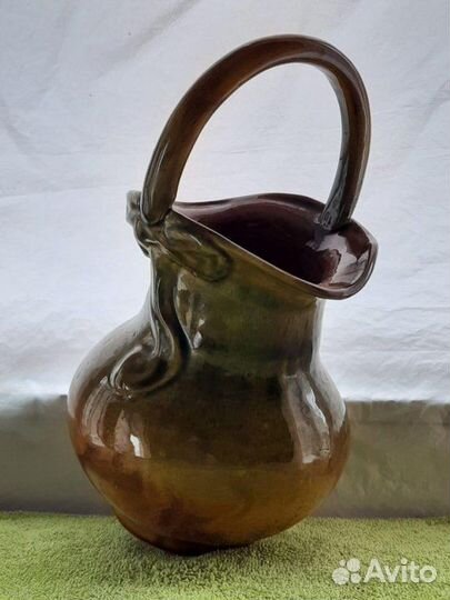 Сосуд керамический,перламутровый,старый. Редкость