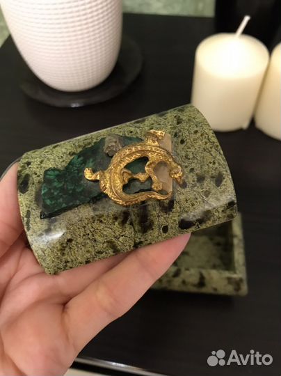 Шкатулка из малахита
