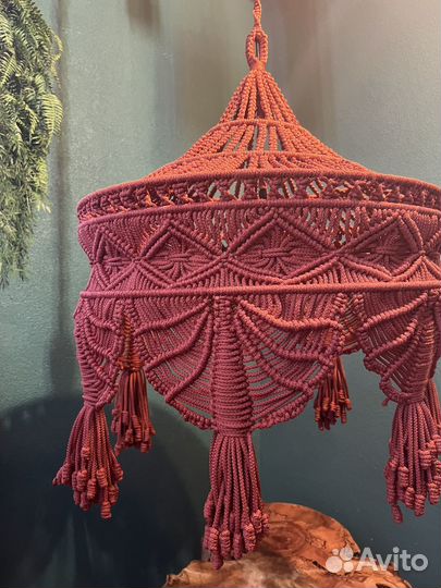 Абажур макраме светильник люстра