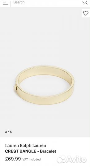 Браслет кафф черепаховый Ralph Lauren