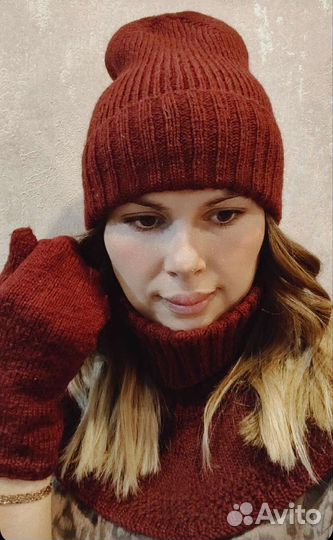 Шапка женская вязаная набор