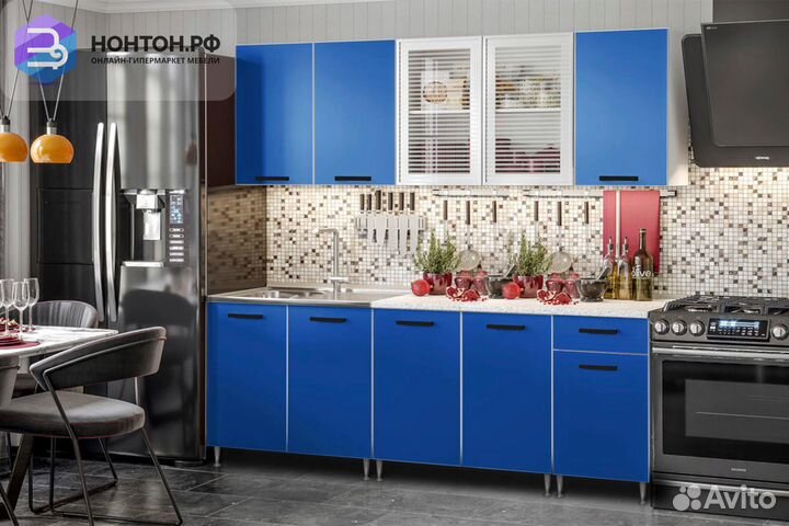 Кухня Рио-1 2.0м синий