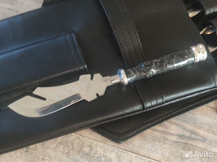 Подарочные шампура премиальные, каменная ручка