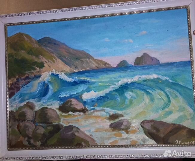 Картина маслом на холсте морской пейзаж