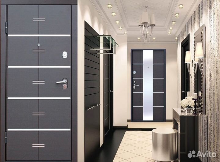 Дверь входная Европа с зеркалом